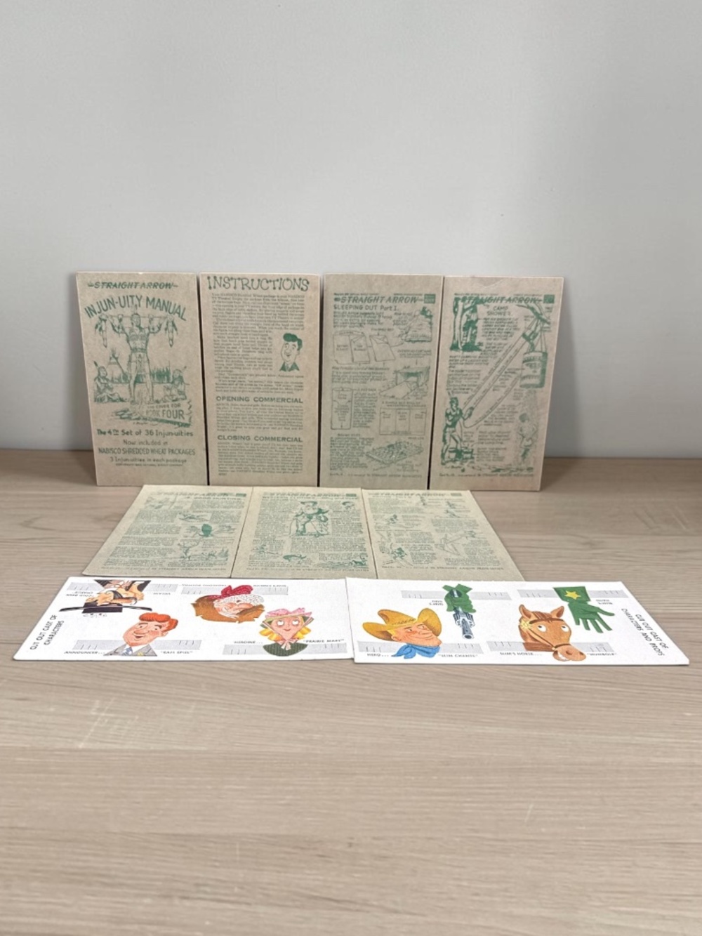 1952 NABISCO Shredded Wheat Straight Arrow Advertising Trade Cards